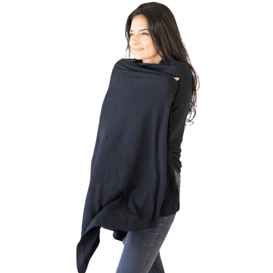 Organic Cotton Dreamsoft Travel Scarf—Black