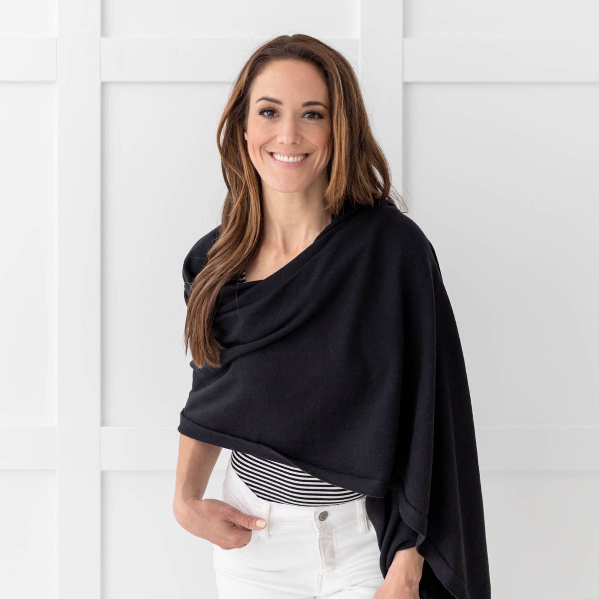 Organic Cotton Dreamsoft Travel Scarf—Black