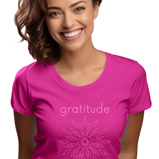 Gratitude Tee: Soft, Comfortable and Inspiring—Blush - A Beautiful Fix