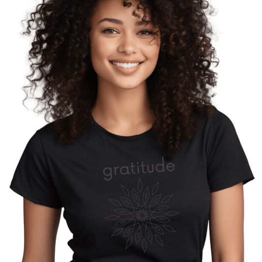 Gratitude Tee: Soft, Comfortable and Inspiring—Onyx - A Beautiful Fix