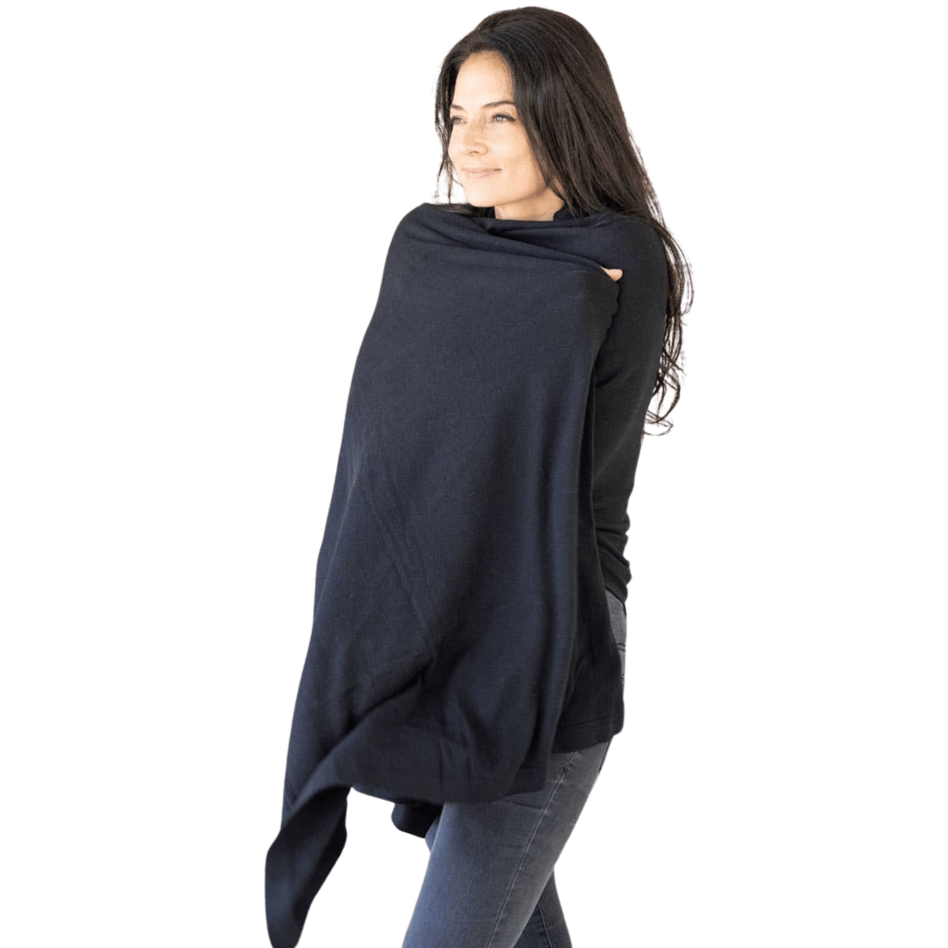 Organic Cotton Dreamsoft Travel Scarf—Black - A Beautiful Fix